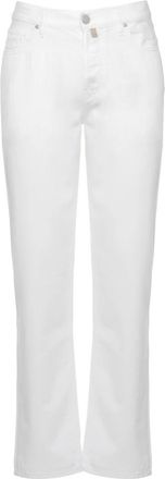Jacob Cohen Straight Jeans - Heren - Regular Fit Jeans - Wit - W36 - Katoen - Jeans