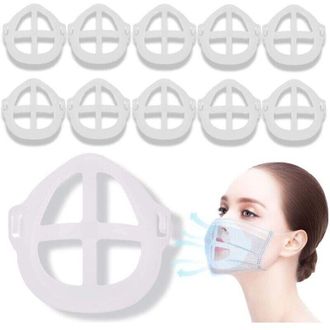OEM Soporte Para Mascarilla [10 Unidades], Soporte 3d Para Mascarilla - Reutilizable Y Lavable - Aumenta El Espacio Para Respirar - Se Ajusta Sobre La Nar