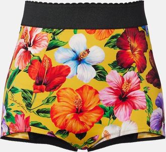 Dolce & Gabbana Floral silk-blend shorts