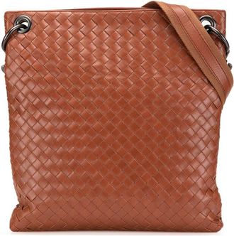 Bottega Veneta Pre-owned Bottega Veneta Leather Intrecciato Crossbody Unisex 172736