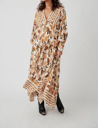 Free People Rows Of Roses Maxi Dress In Ivory Combo