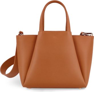 Kaai Mini Pyramid Leather Crossbody Bag in Cognac at Nordstrom