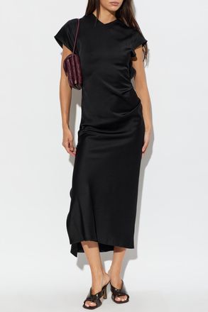 Victoria Beckham Asymmetrical Dress With A Slit, Womens, Black