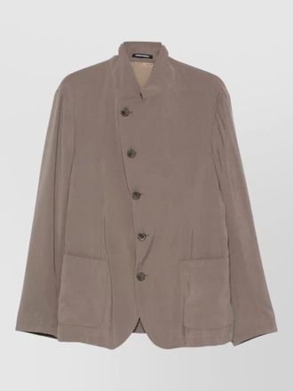 Emporio Armani tailored blazer jacket front pockets stand collar