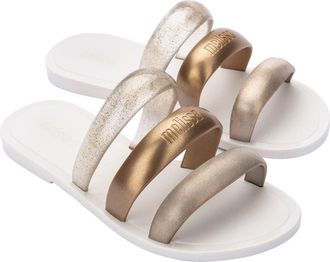 Melissa Eclipse Slide Sandal in Bronze/Golden/White at Nordstrom Rack, Size 10