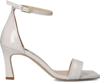 Notre-V Elegante Sandalen met Hak Model 86605 - Dames - Sandalen met hakken - Wit - 41 EU - Leer - Schoenen
