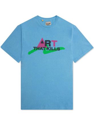 Gallery Dept. Mens T-Shirt in Blue Cotton - Size X-Large