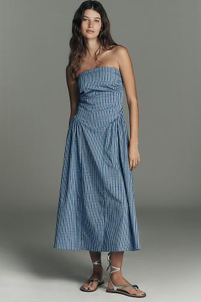 Faithfull The Brand Benetta Strapless A-Line Midi Dress