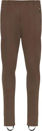 Maison Margiela Pantaloni sportivi con zip - Marrone