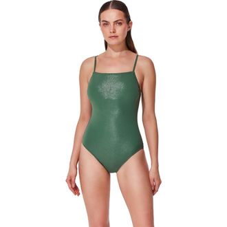 Gottex Pretty Women Back Bow One Piece in Green at Nordstrom, Size 16