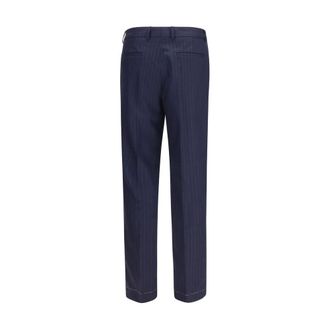 Brunello Cucinelli Mens Blue Wool Oves Aries Dress Pants