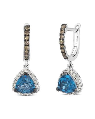 Le Vian 14K 2.10 ct. tw. Diamond & London Blue Topaz Drop Earrings