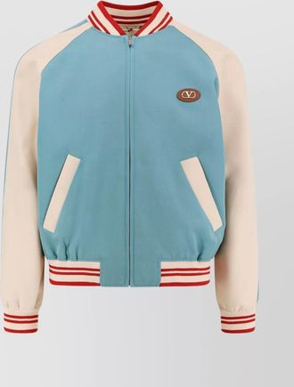 Valentino bomber jacket wool embroidered back