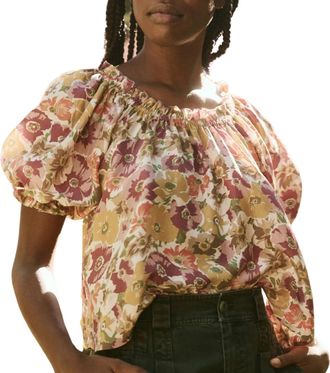The Great. Womens The Garland Top In Golden Lilac Flower
