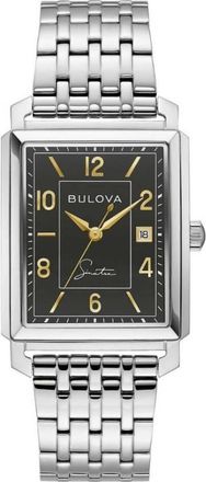 Bulova Frank Sinatra Quartz Black Dial Watch 96B399