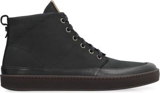 Volta Hoge leren sneakers - Heren - Sneakers - Zwart - 40 EU - Katoen - Schoenen
