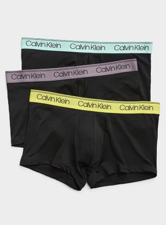 Calvin Klein Mens 2 colourful waist trunks Recycled polyester 3-pack