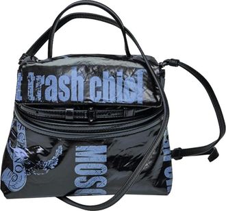 Moschino Tassen, Dames, Zwart, ONE Size, Polyester, Tie Me Trash Chic