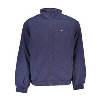 Tommy Hilfiger Jassen, Heren, Blauw, S, Nylon, Blauw Nylon Jack met Rits en Logo