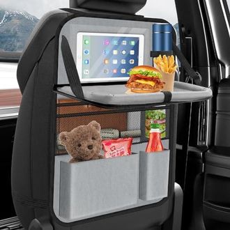 OEM Organizador De Asiento De Coche - Protector De Respaldo Grande - Para Ni&ntilde;os - Multifuncional - Impermeable - Con Mesa Plegable, Bolsillo Para Tableta 