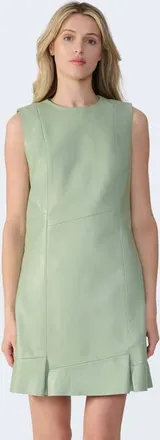 FURNIQ Selene Leather Dress in Light Green at Nordstrom, Size X-Large