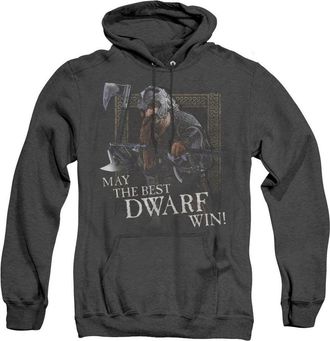 Gildan Lord Of The Rings The Best Dwarf Adult Heather Hoodie / Hooded Sweatshirt