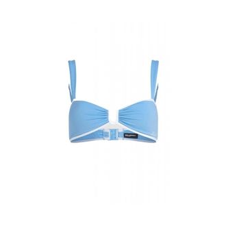 Karl Lagerfeld Signature Bandeau Bikini Top - female - Karl Lagerfeld - Bikinis - Blue - M - Swimwear
