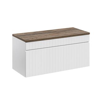 Petits Meubles Mueble bajo lavabo 100cm y encimera tableros laminados blanco
