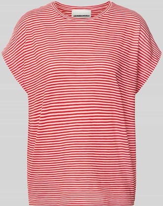 Armedangels Armedangels Loose Fit T-Shirt aus reiner Baumwolle Modell SLUB JERSEY STRIPE in Rot, Gr&ouml;&szlig;e XL