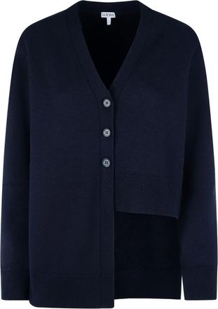 Loewe Cardigan asimmetrico - Blu