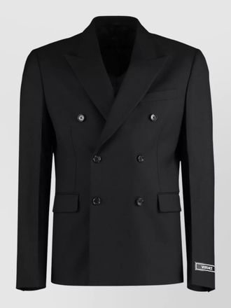 Versace wool blazer double breasted tailored cut