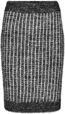 Karl Lagerfeld Tweed Gebreide Mini Rok - Dames - Rokken - Zwart - Maat: S Tweed