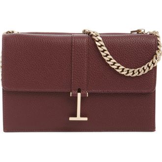 Tom Ford Mini Kara Grain Leather Shoulder Bag in Lost Cherry at Nordstrom