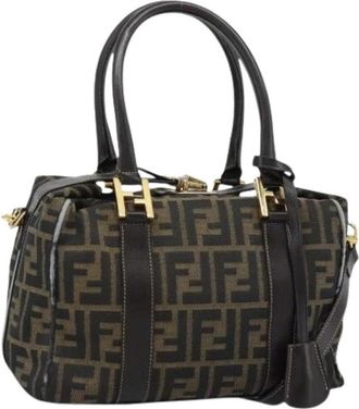 Fendi Pre-owned Zucca Canvas Hand Bag - Dames - Vintage Handtas - Bruin - ONE Size - Leer - Vintage