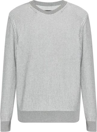 Rag & Bone Simon Striped Sweater - Heren - Ronde hals truien - Grijs - XS - Katoen - Truien & Vesten