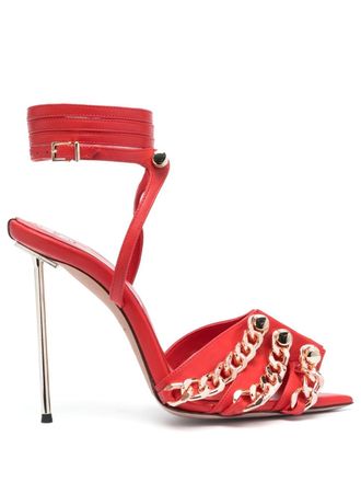 HARDOT Sandali con dettagli a catena - Rosso