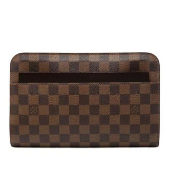 Louis Vuitton Pre-owned Clutches, female, Brown, Size: ONE SIZE Pre-owned Saint Paul Clutch