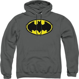 Gildan Batman Pixel Symbol Adult Pull Over Hoodie / Hooded Sweatshirt