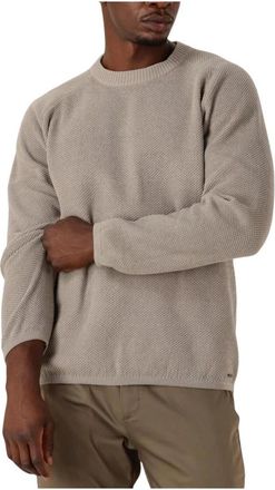 Dstrezzed Beige Chenille Trui voor Heren - Heren - Ronde hals truien - Beige - M - Truien & Vesten