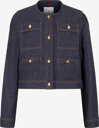 Moncler Kostumjacke aus Denim und Nylon Tencin