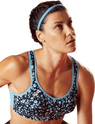 Champion Womens Sports Bra, Black Allover, 32B