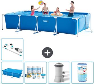 Intex Piscina Con Estructura Rectangular - 450x220x84 Cm - 7-piezas S30257
