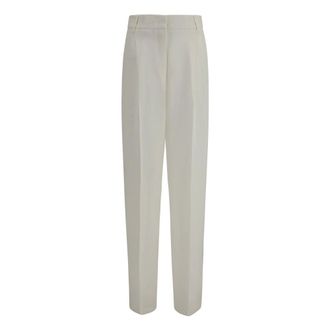 Max Mara Mstsumero Broek - Dames - Broeken - Beige - Maat: S Linnen