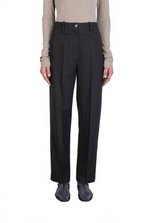 Alysi Soft Wool Trousers In Ghisa