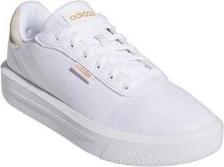 adidas Court Platform Sneaker in White/Gold Met at Nordstrom Rack, Size 9.5