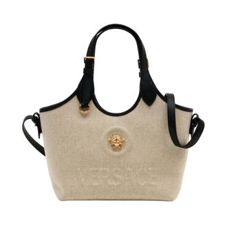 Versace Handbags, female, Beige, Size: ONE SIZE Kleio Quilted Mini Bag