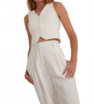 Favorite Daughter Favorite Slim Fit Vest In Ivory