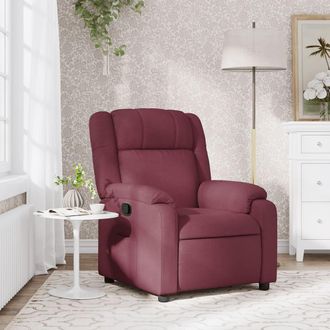 vidaXL Sill&oacute;n Reclinable De Tela Rojo Tinto Vidaxl