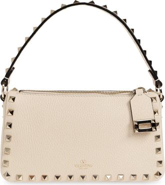 Valentino Garavani Rockstud Schoudertas - Dames - Handtassen - Beige - ONE Size - Leer - Tassen