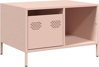 vidaXL Coffee Table Pink 68.5x50x43.5 cm Cold-rolled Steel Vidaxl